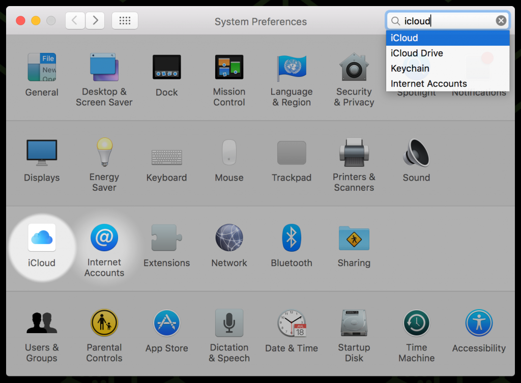 System Preferences > iCloud