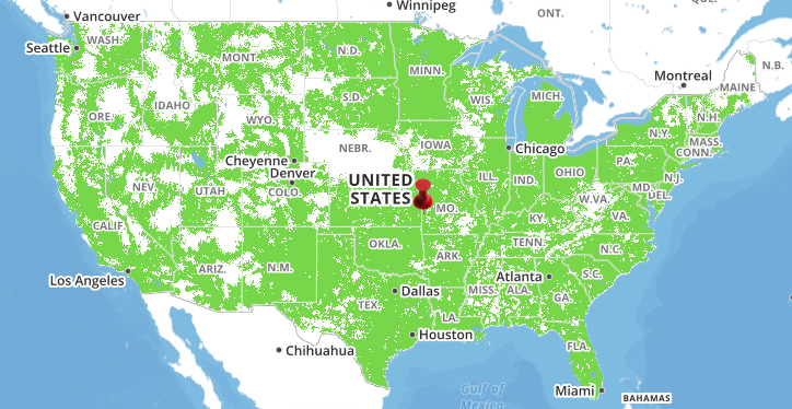 Net10 Wireless Coverage Map - Pacific Centered World Map