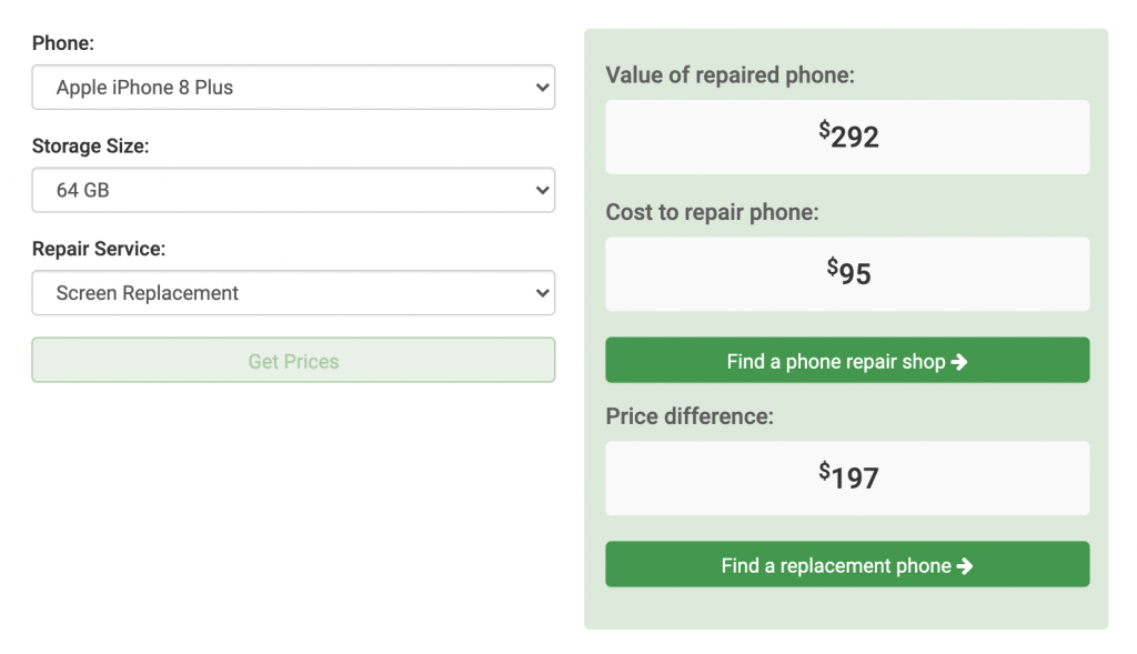 cost to replace screen iphone 8 plus