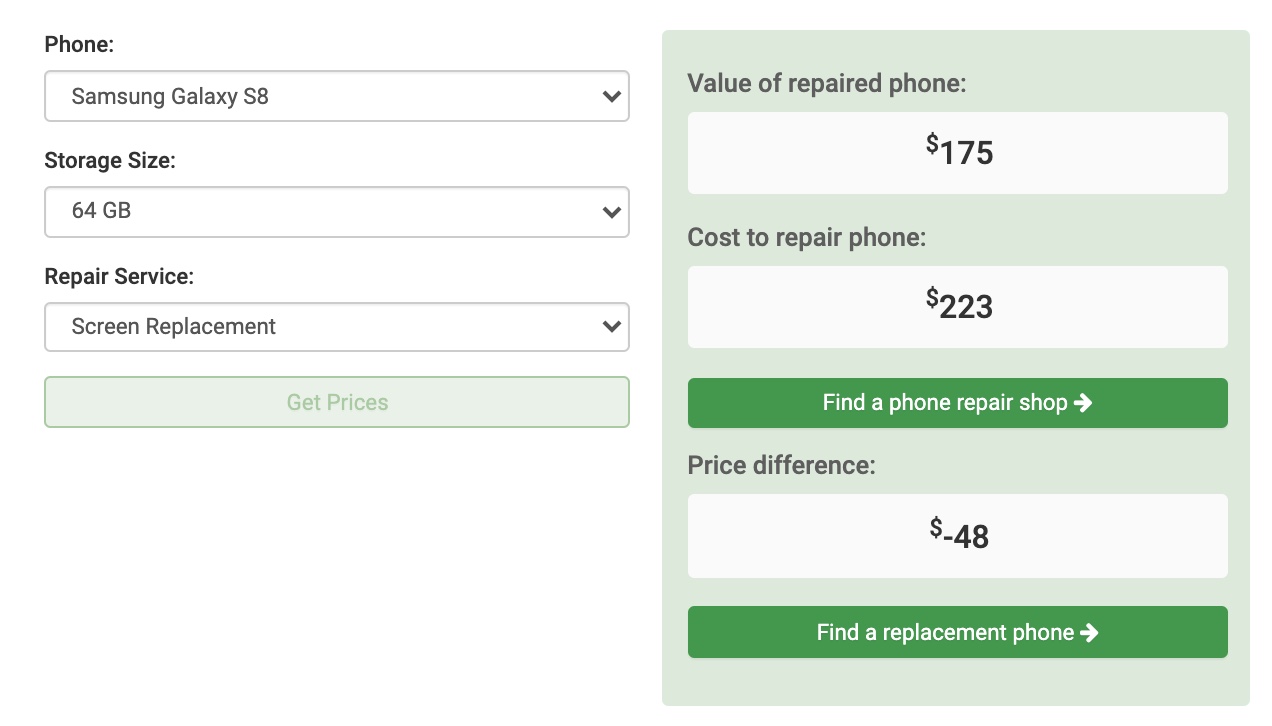 Galaxy s8 active screen replacement online cost