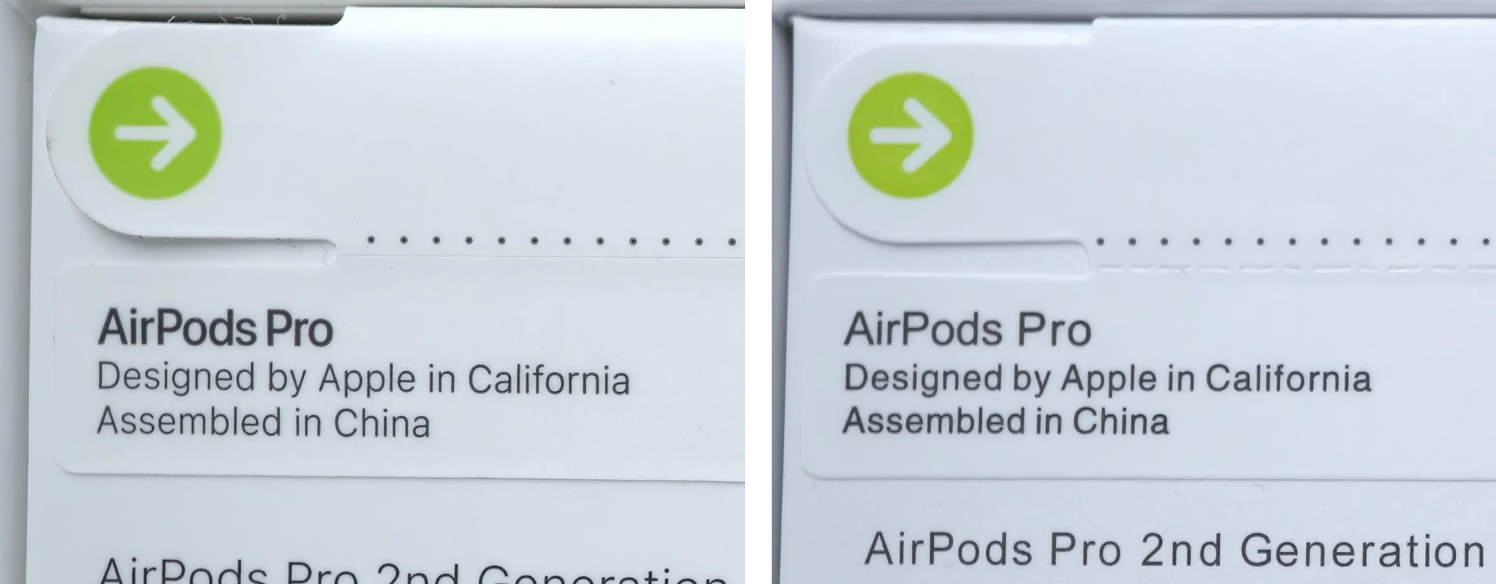 Apple AirPods Pro (2nd generation) Retail Box Seals - Genuine vs. Clone
