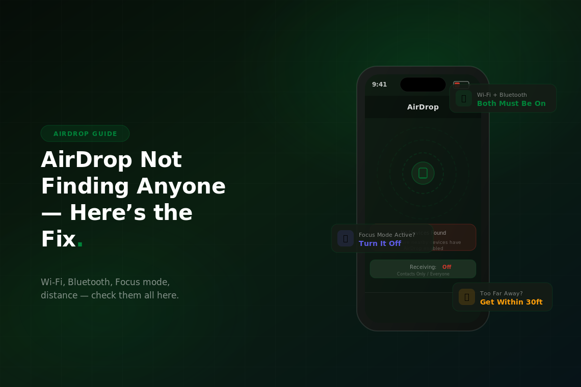 AirDrop Not Working? How to Get It Sending and Receiving Again