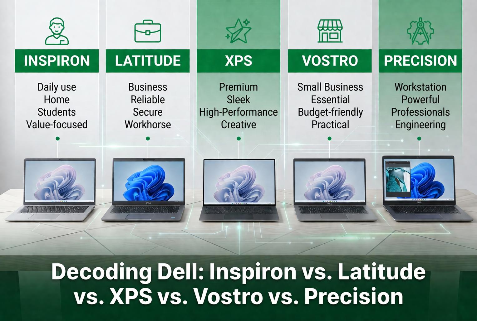 Decoding Dell: Inspiron vs. Latitude vs. XPS vs. Vostro vs. Precision