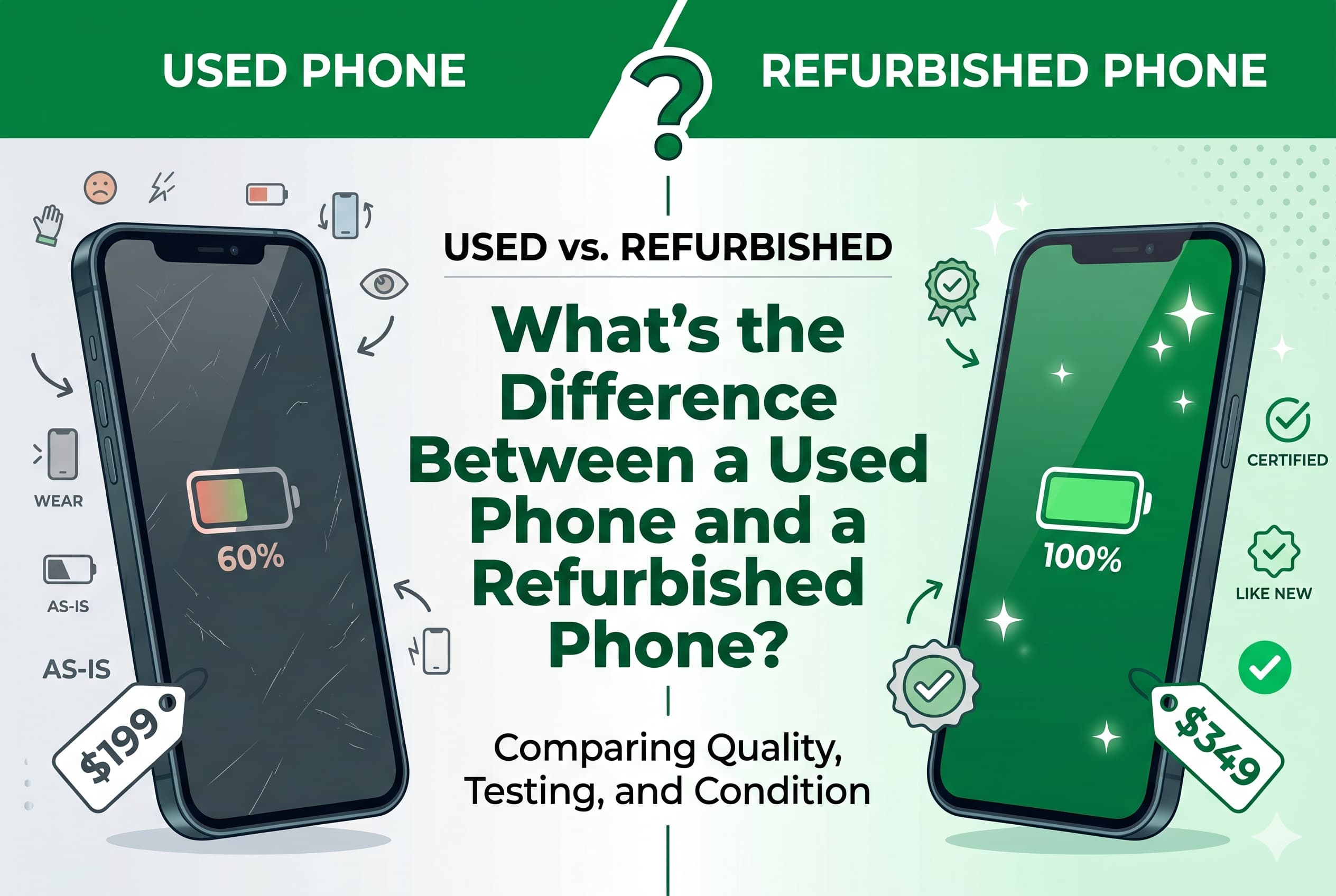 What’s the Difference Between a Used Phone and a Refurbished Phone?